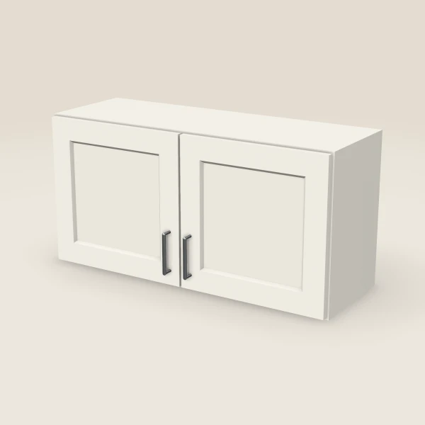 36" Wall Cabinet — 18" High, Double Door — Champagne, 3D picture