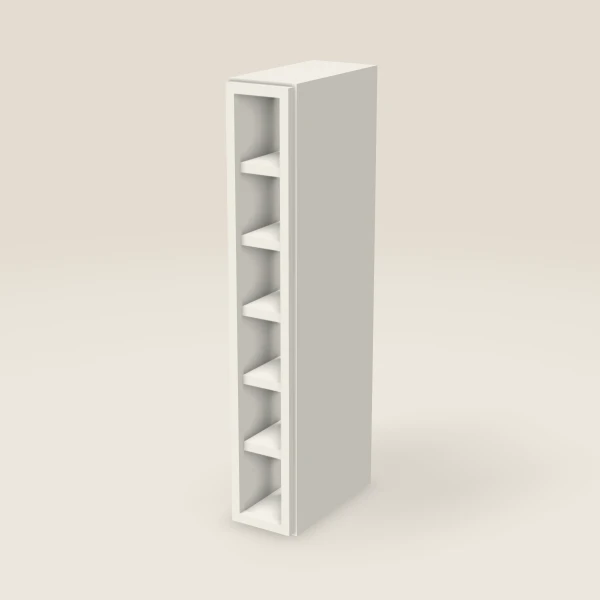 6" Wall Cube — 36" High, 6 Cubes — Champagne, 3D picture