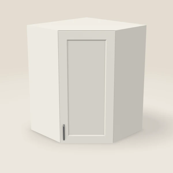 27" Wall Diagonal Corner — 36" High, 15" Deep — Champagne, 3D picture