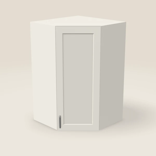 27" Wall Diagonal Corner — 42" High, 15" Deep — Champagne, 3D picture