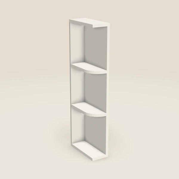 Wall End Shelf — 36" High — Champagne, 3D picture