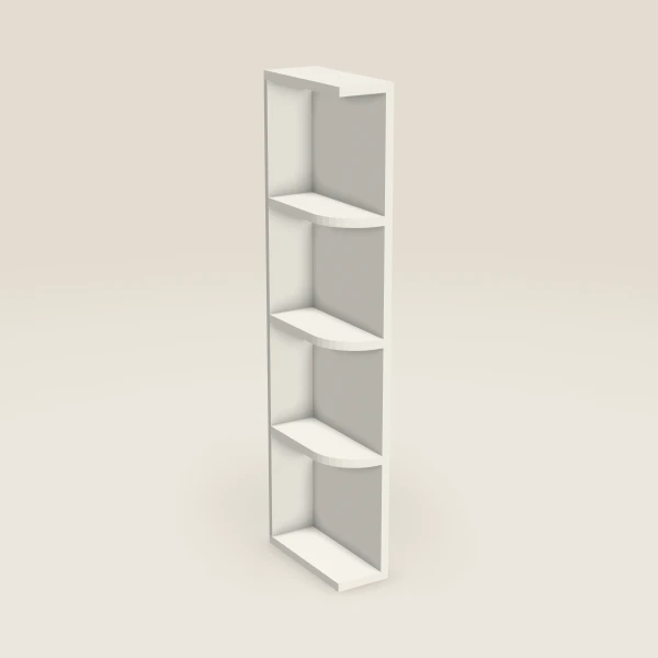 Wall End Shelf — 42" High — Champagne, 3D picture