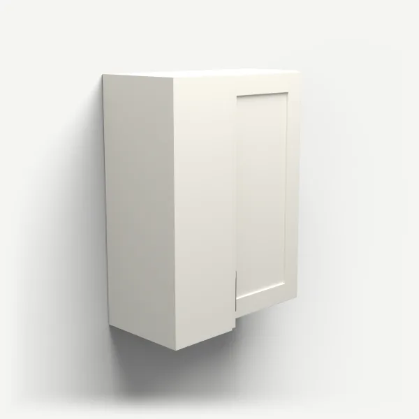 24" Wall Corner Cabinet, Bi-Fold Door — 30" High — Champagne, 3D picture