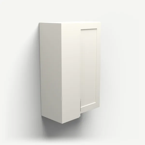 24" Wall Corner Cabinet, Bi-Fold Door — 36" High — Champagne, 3D picture
