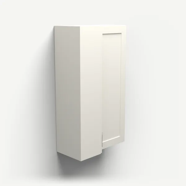 24" Wall Corner Cabinet, Bi-Fold Door — 42" High — Champagne, 3D picture