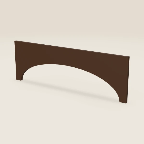 Arch Valance — 12" x 36" — Espresso Shaker, 3D picture