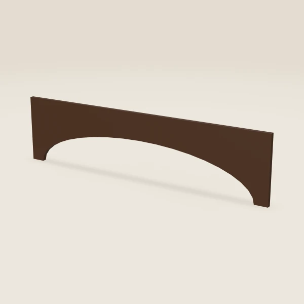Arch Valance — 12" x 48" — Espresso Shaker, 3D picture