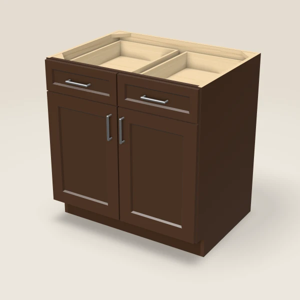 33" Base Cabinet — Espresso Shaker, 3D picture
