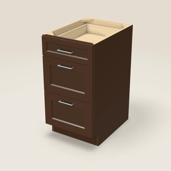 18" Drawer Base — Espresso Shaker, 3D picture