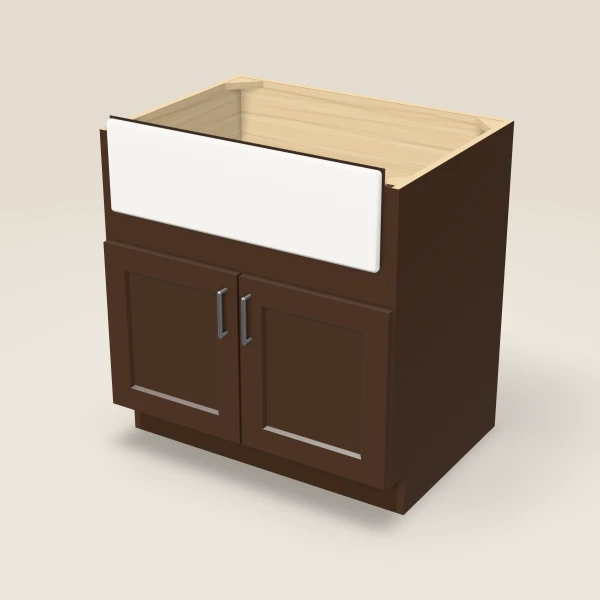 33" Farm Sink Base — Espresso Shaker, 3D picture