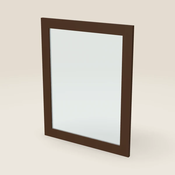 Puerta de vidrio — esquinero diagonal 24" x 30" — Espresso Shaker, imagen en 3D