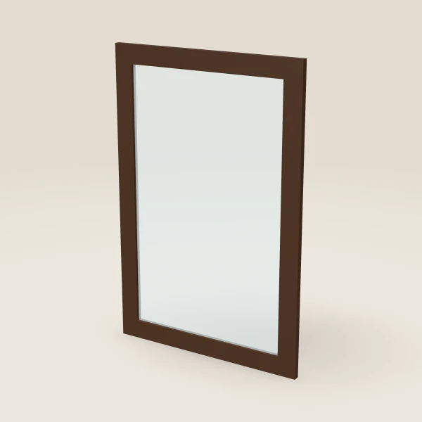 Puerta de vidrio — esquinero diagonal 24" x 36" — Espresso Shaker, imagen en 3D