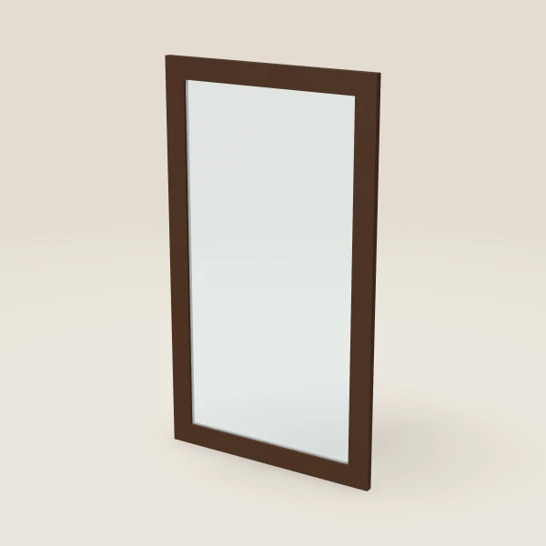 Puerta de vidrio — esquinero diagonal 24" x 42" — Espresso Shaker, imagen en 3D