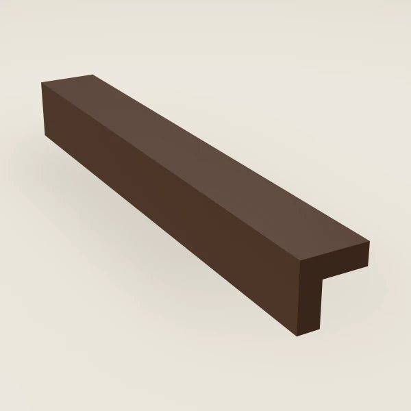 Outside Corner Moulding — 8' — Espresso Shaker, 3D picture