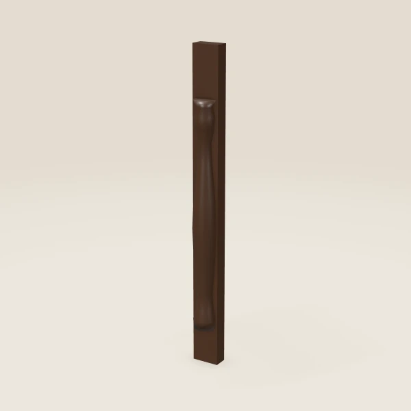 Pata decorativa / poste — 3" x 34½" — Espresso Shaker, imagen en 3D