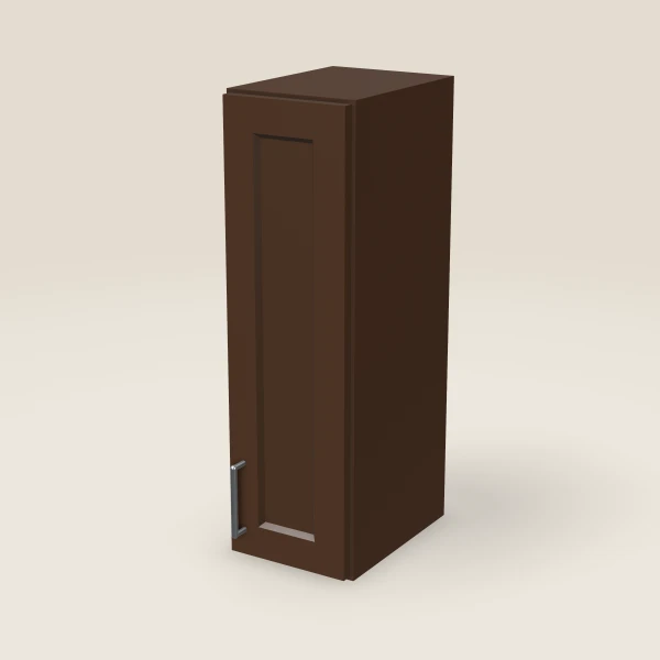 9" Wall Cabinet — 30" High — Espresso Shaker, 3D picture