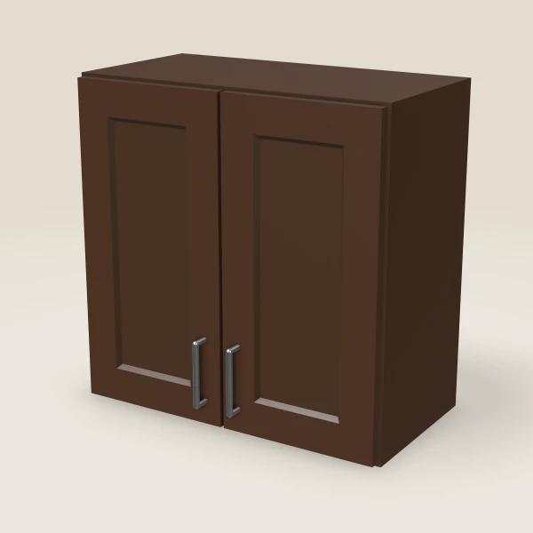 24" Wall Cabinet — 24" High — Espresso Shaker, 3D picture