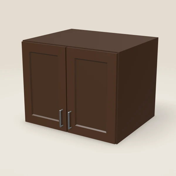 30" Wall Cabinet — 24" High, 24" Deep — Espresso Shaker, 3D picture