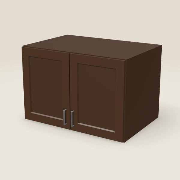 36" Wall Cabinet — 24" High, 24" Deep — Espresso Shaker, 3D picture