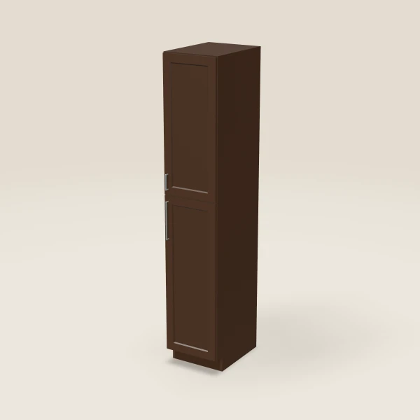 18" Pantry — 96" High — Espresso Shaker, 3D picture