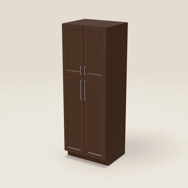 30" Pantry — 84" High — Espresso Shaker, 3D picture
