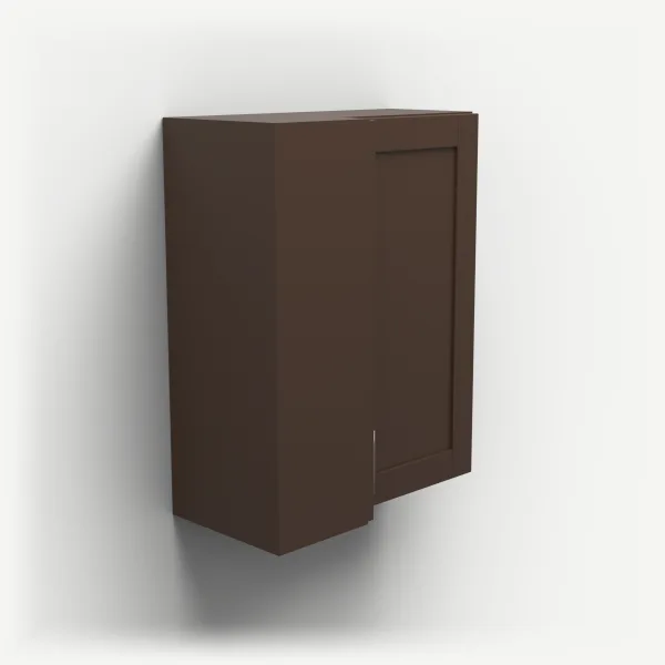 24" Wall Pie Cut Corner — 30" High — Espresso Shaker, 3D picture