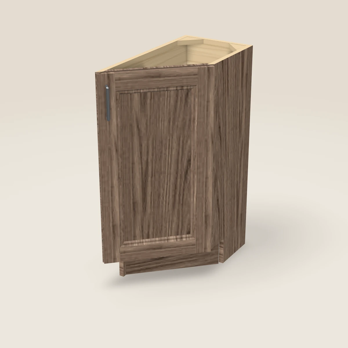 12" Base Angle Corner Cabinet, 3D picture