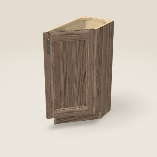 12" Base Angle Corner Cabinet, 3D picture