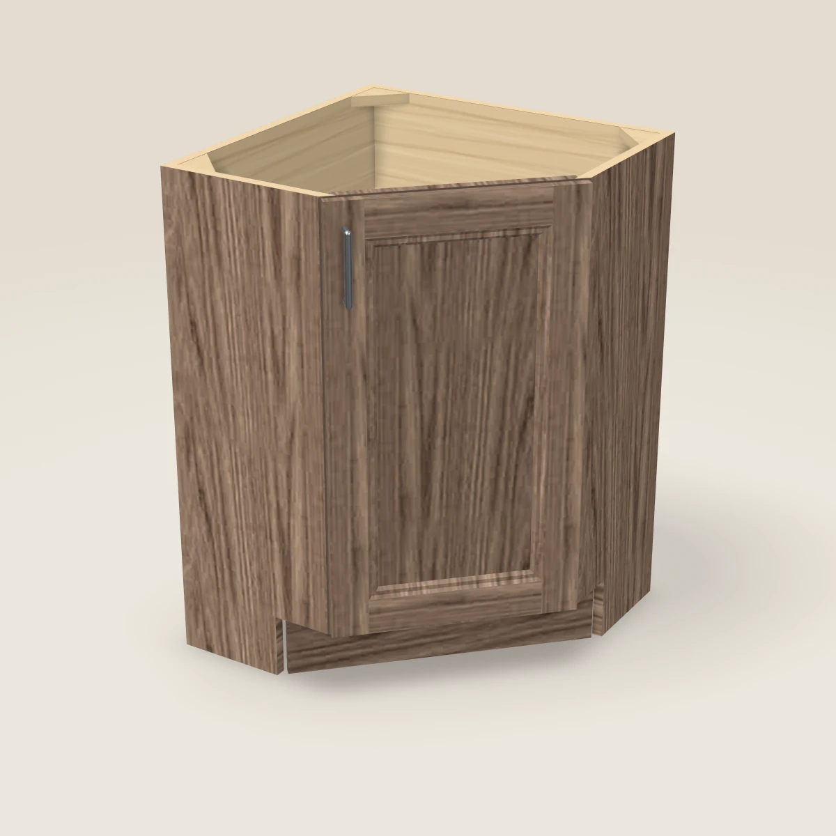 24" Base End Corner Cabinet, 3D picture