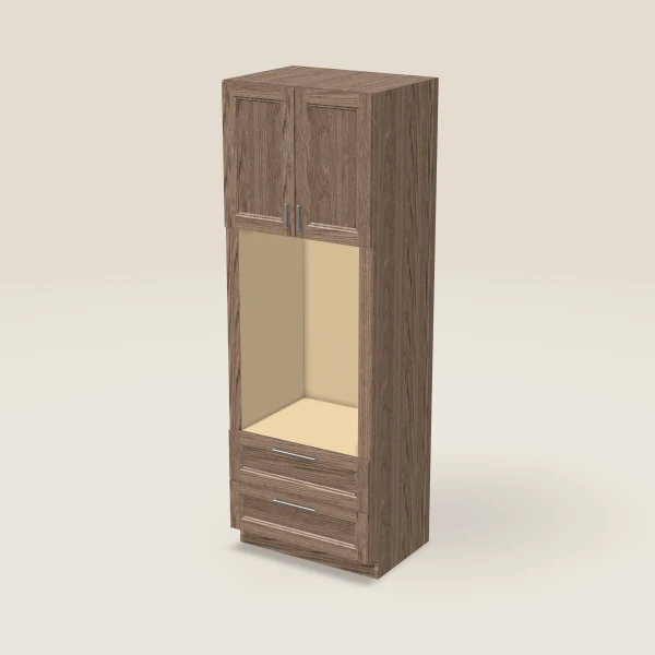 33" Wall Oven Pantry — 96" High, 3D picture