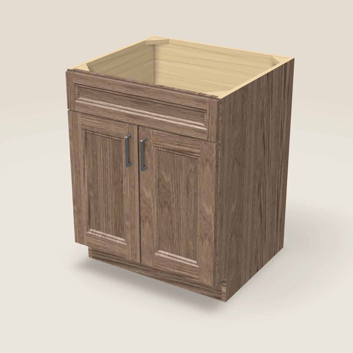 27" Sink Base Cabinet, 3D picture