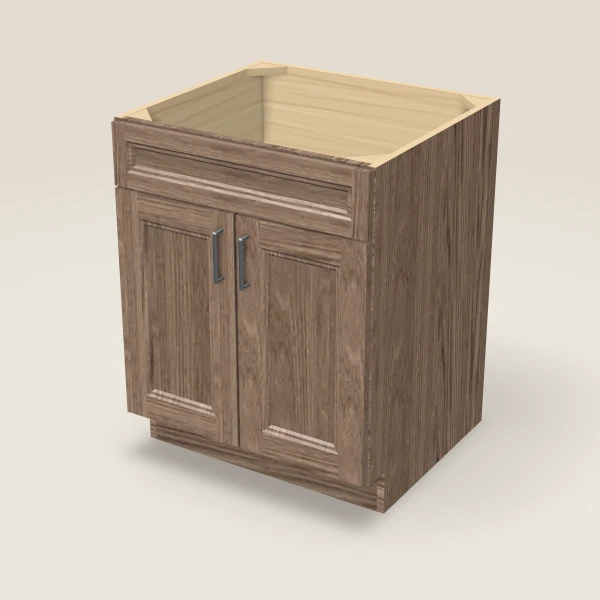 27" Sink Base Cabinet, 3D picture