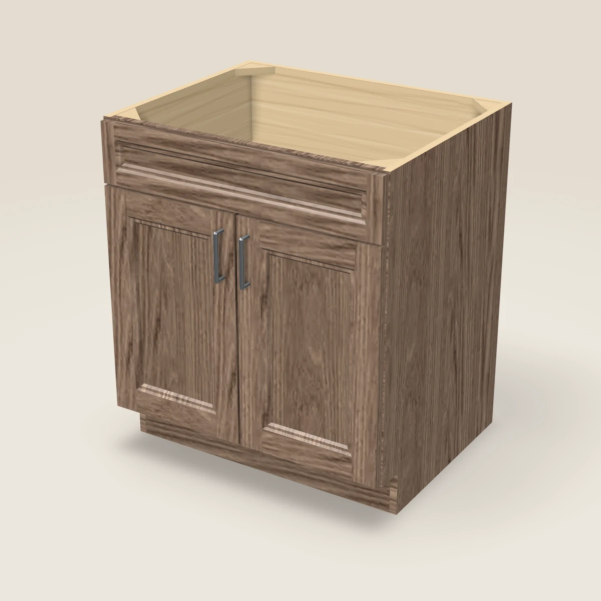30" Sink Base Cabinet, 3D picture