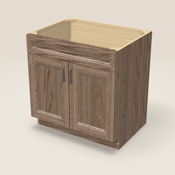 33" Sink Base Cabinet, 3D picture
