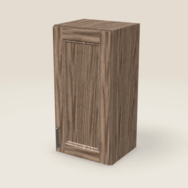 15" Single Door Wall Cabinet — 30" High, 3D picture