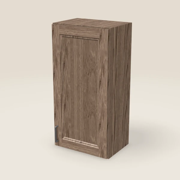 18" Single Door Wall Cabinet — 36" High, 3D picture