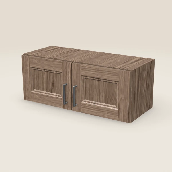 30" Double Door Wall Cabinet — 12" High, 3D picture