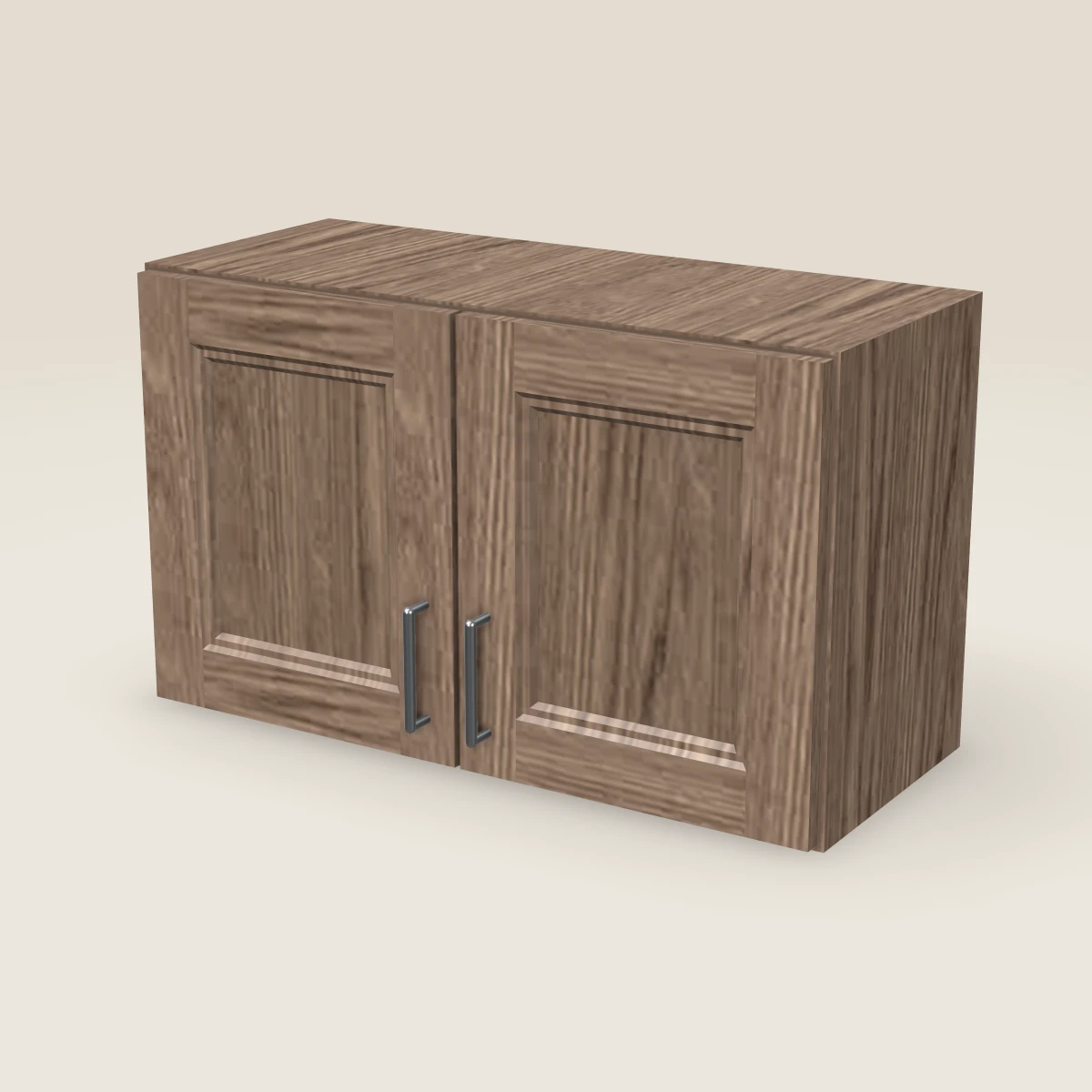Gabinete de pared de dos puertas de 30" — 18" de alto, imagen en 3D