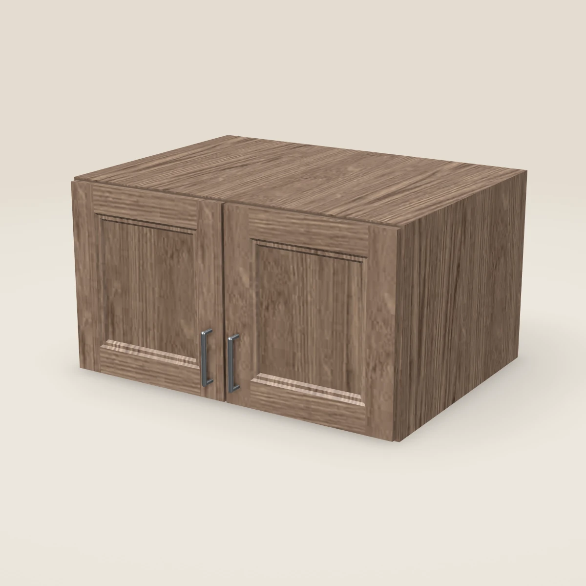 Gabinete de pared de dos puertas de 33" — 18" de alto, imagen en 3D