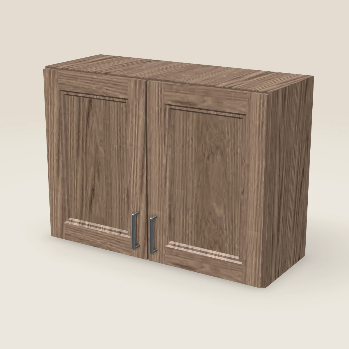 Gabinete de pared de dos puertas de 33" — 24" de alto, imagen en 3D