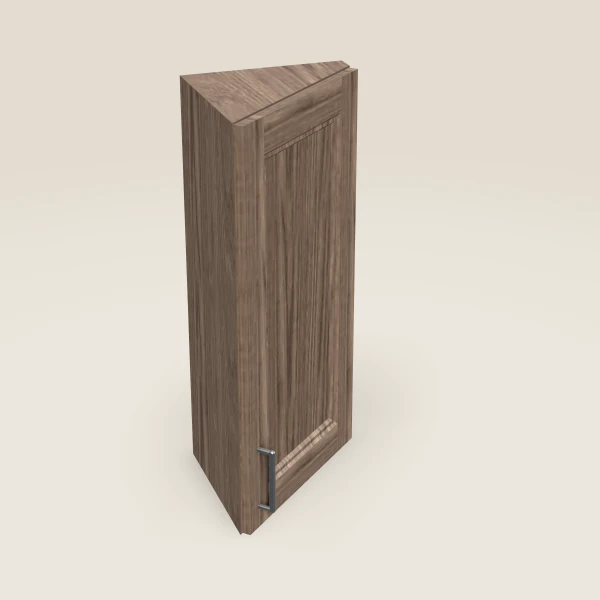 12" Wall Angle Corner Cabinet — 30" High, 3D picture