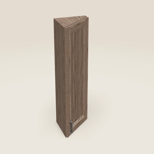 12" Wall Angle Corner Cabinet — 42" High, 3D picture