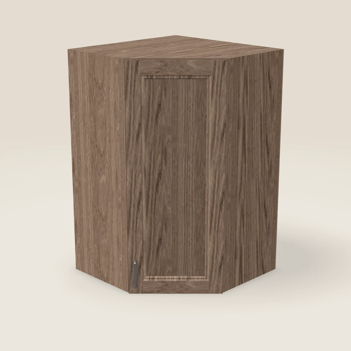 27" Wall Diagonal Corner Cabinet — 42" High, 3D picture