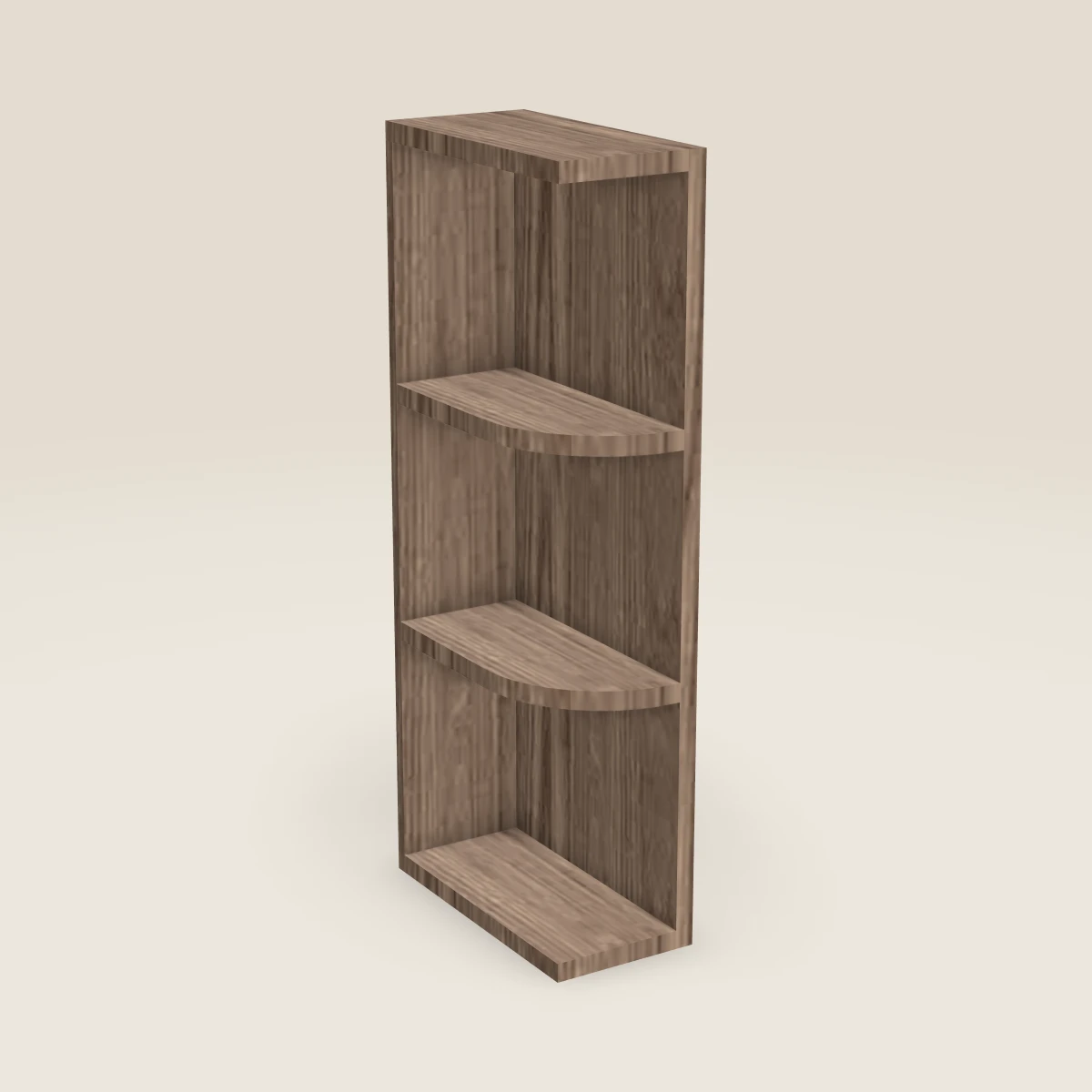 Gabinete de pared con repisa de extremo de 6" — 30" de alto, imagen en 3D