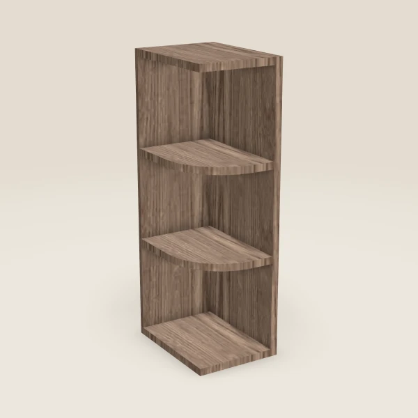 9" Wall End Shelf Cabinet — 30" High, 3D picture