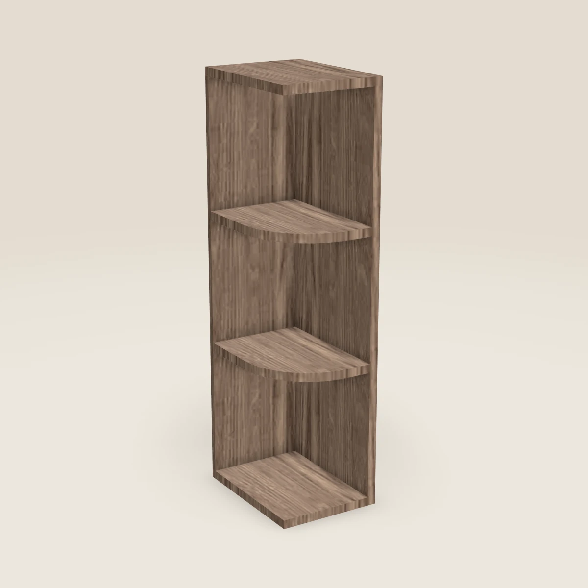 Gabinete de pared con repisa de extremo de 9" — 36" de alto, imagen en 3D
