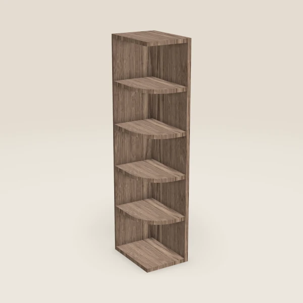 9" Wall End Shelf Cabinet — 42" High, 3D picture