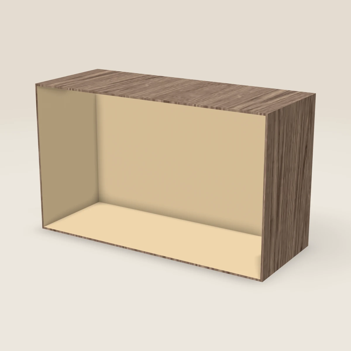 Gabinete de pared con repisa para microondas de 30" — 18" de alto, imagen en 3D