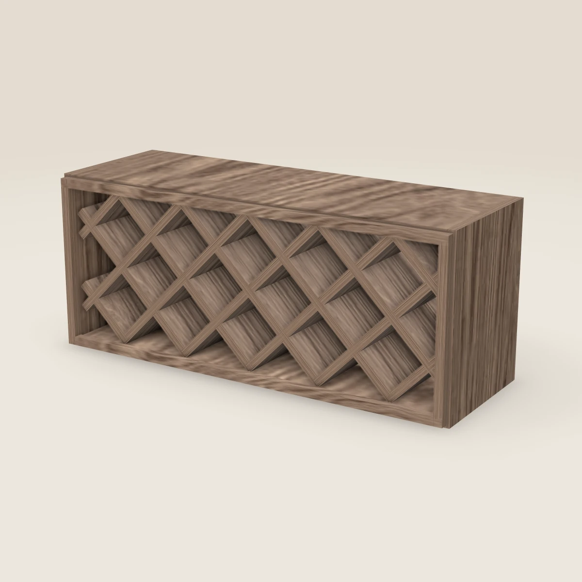 36" Wall Wine Rack — 15" High, 3D picture