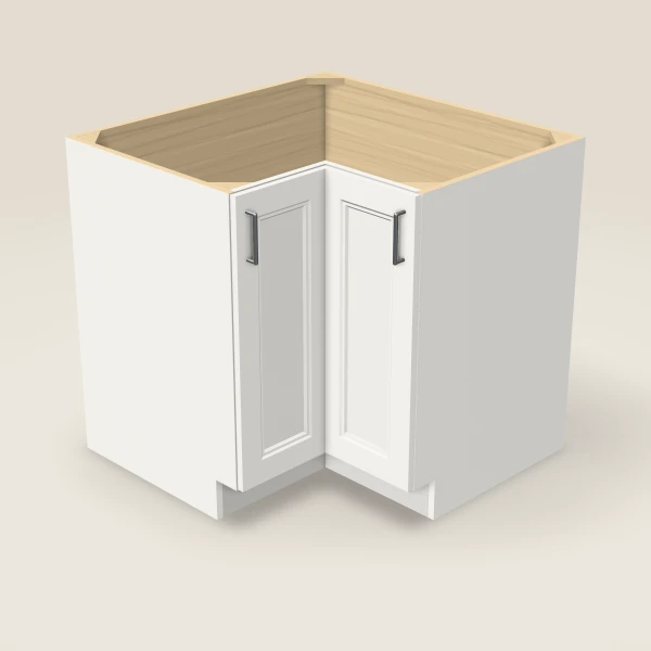 36" Base Corner Diagonal Lazy Susan Cabinet, 3D picture